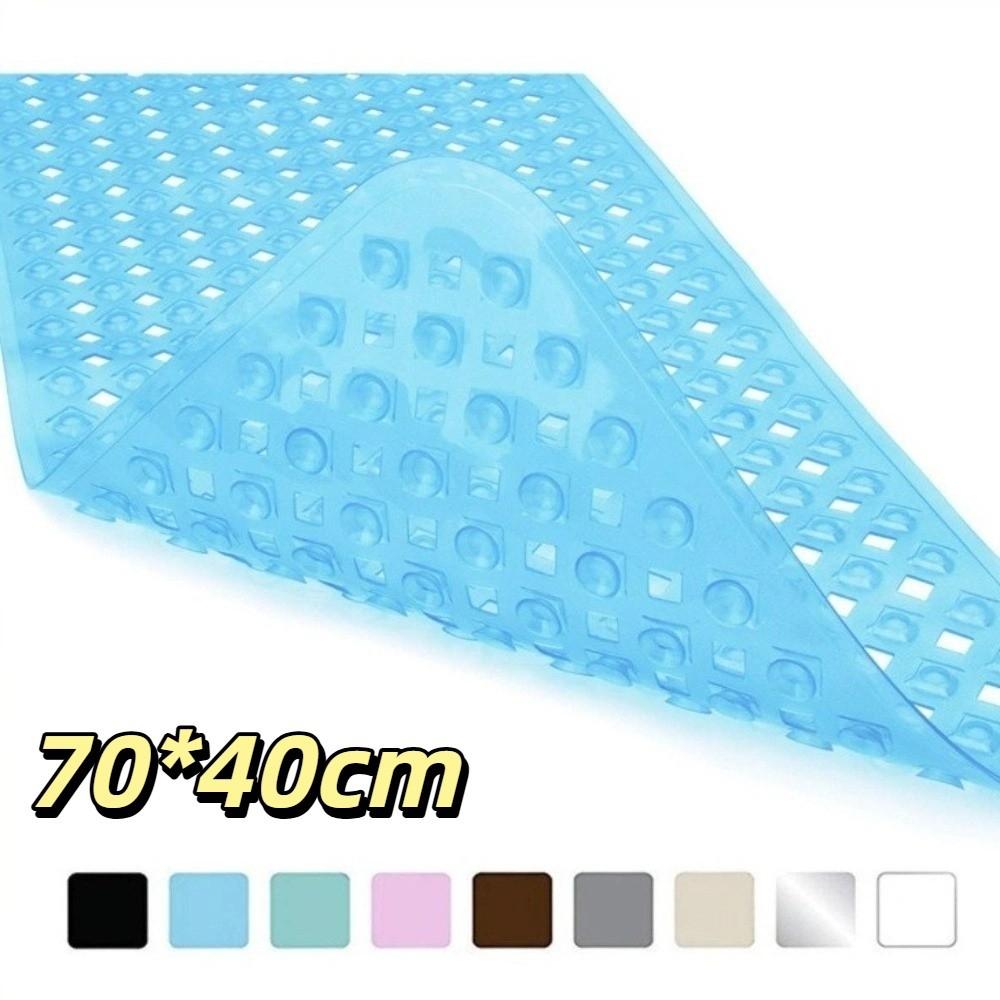 New 70x40cm Extended Bathtub Mat PVC Material Suction Cup Anti-slip Mat Water-Resistant Foldable Bathroom Mat Bathroom Use