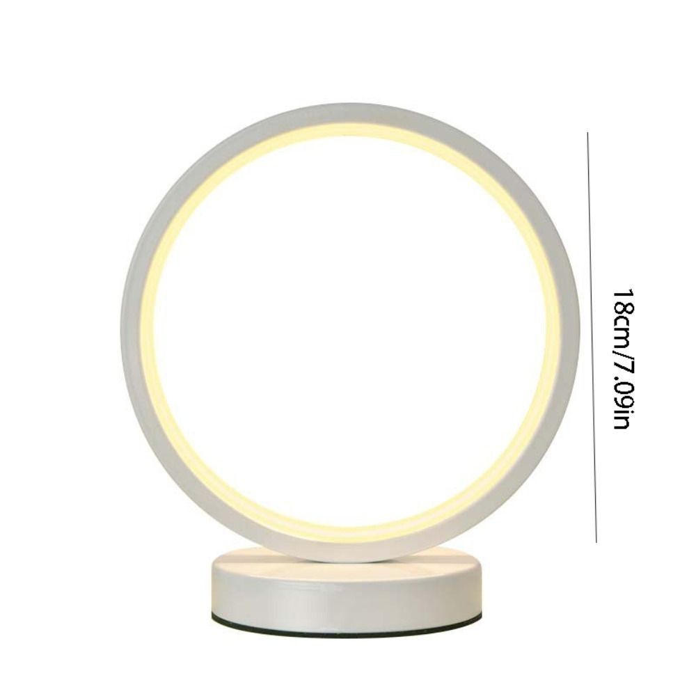 Simple LED Circular Ring Table Lamp Creative Bedside Lamp Light Fixture Reading Light  Living Room