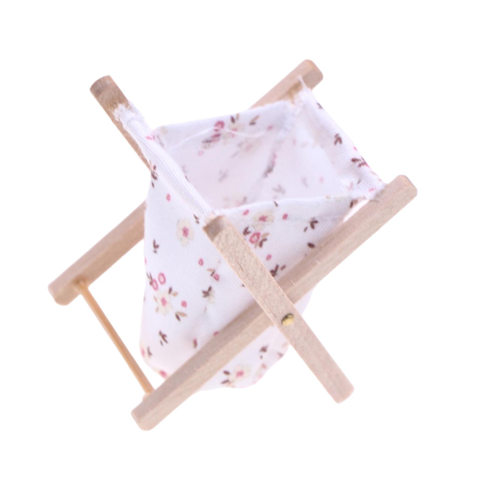 

1:12 Корзина для хранения в ванной и прачечной кукольного домика с цветочным дизайном для детского DIY веселья и миниатюрных сцен A