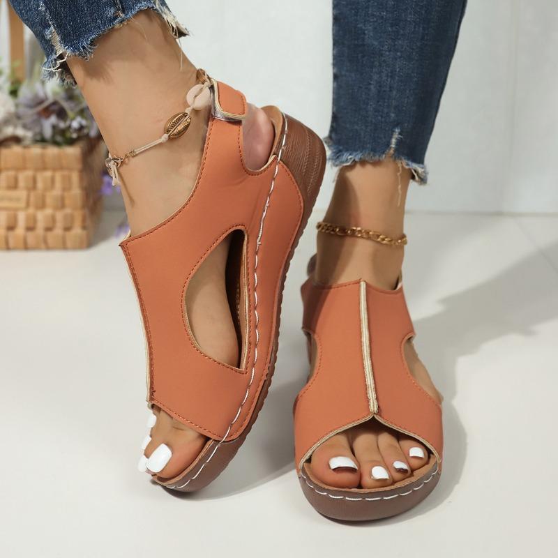 Women's Summer New Large-size Sandals Car Stitched Breathable Sandals