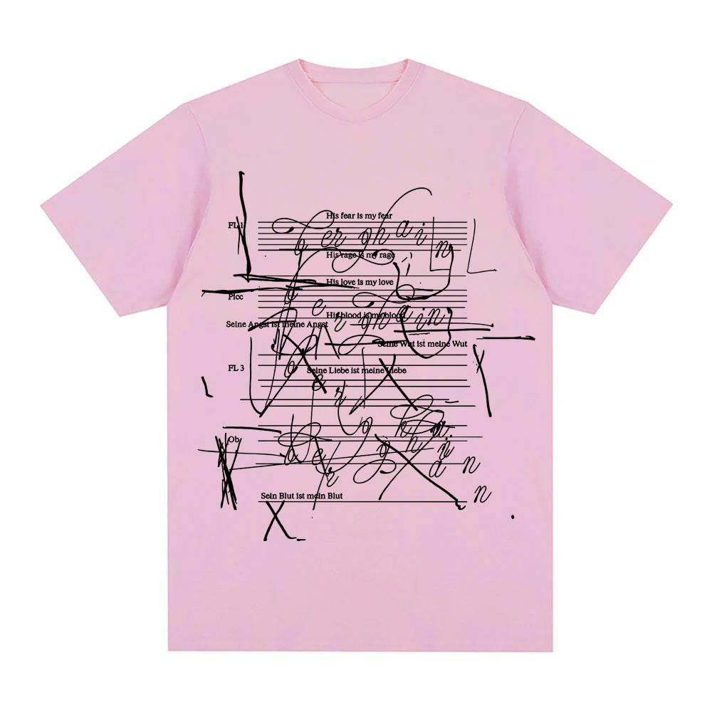 MUSIC NOTES YELLOW TEE 2026 New Summer ROSALIA 's Same Style Tee-shirt Round Neck High Quality 100% Cotton Tops