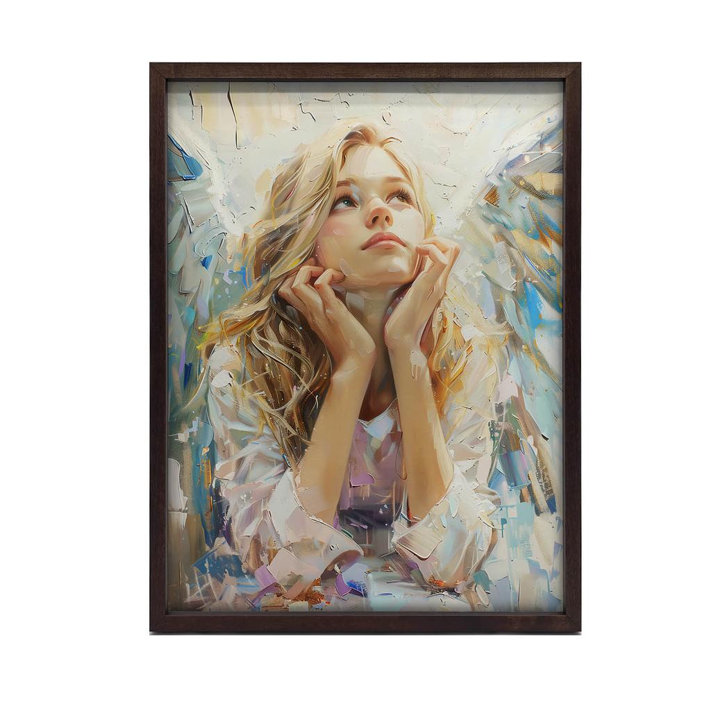 Plakat Niebiańskie Refleksje Plakat Niebiańskie Refleksje, 30X40 Cm, Rama Aluminiowa Złota, Papier Matowy 230 Gsm