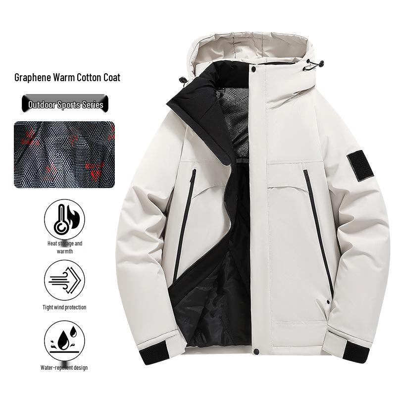 Winter 2025 Unisex Hooded Waterproof Windproof Cotton Jacket