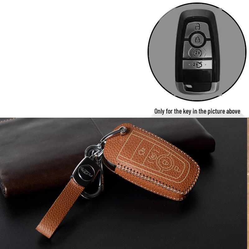 Cowhide Key Case for Lincoln MKX, MKZ, MKC, Taurus, and Mustang Explorer