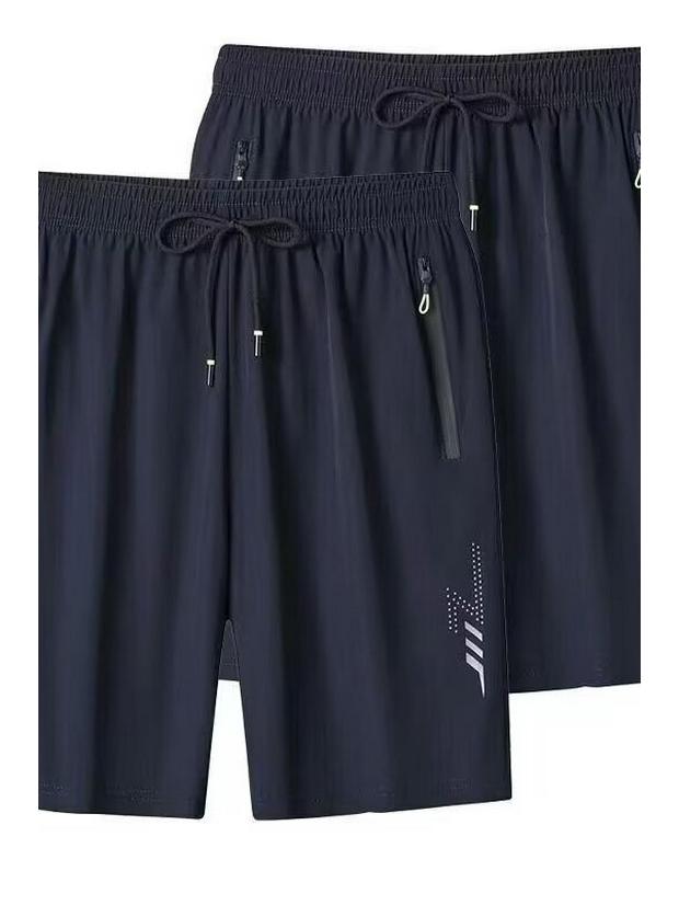 Pánské rychleschnoucí basketbalové šortky z ledového hedvábí - ležérní střih, volné, nadměrná velikost