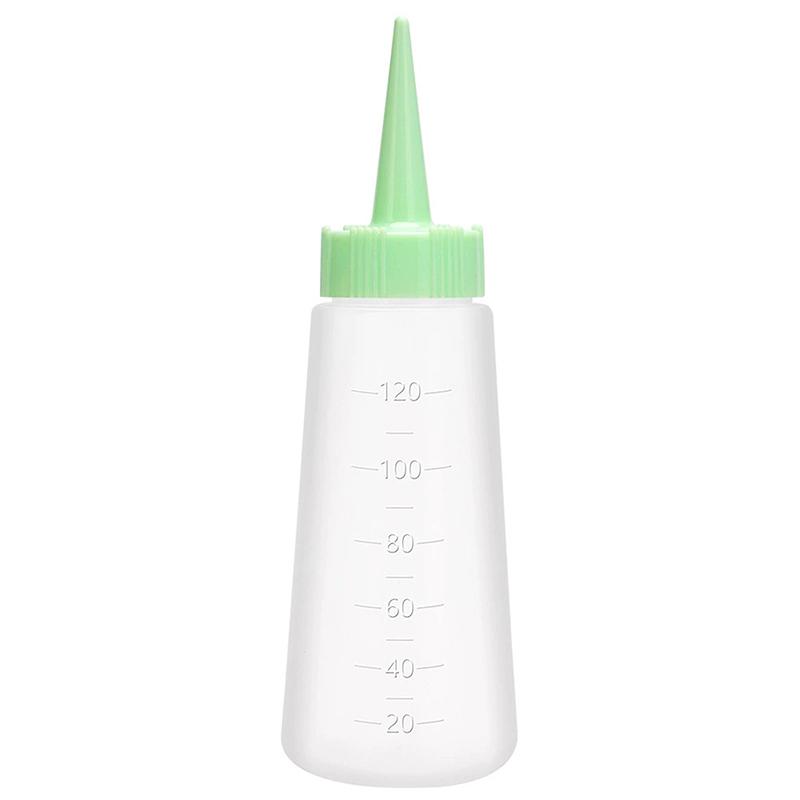 

Бутылочка-аппликатор для салонного масла для волос 120 мл Профессиональная расческа-аппликатор для окрашивания волос Мерные бутылочки Принадлежности для парикмахерской зелёный