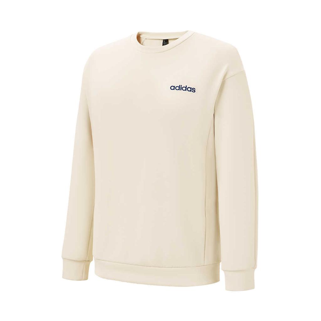 Adidas Letter Print Round Neck Pullover Casual Skin-Friendly Quick-Dry Long Sleeve Sweatshirt Women Sweatshirt Off-White JL9537