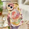 Phone Case: 2D flat design suitable for iPhone 18 17 16 15 14 13 Pro protective case, with winged donut, perfect Christmas and Halloween holiday gift