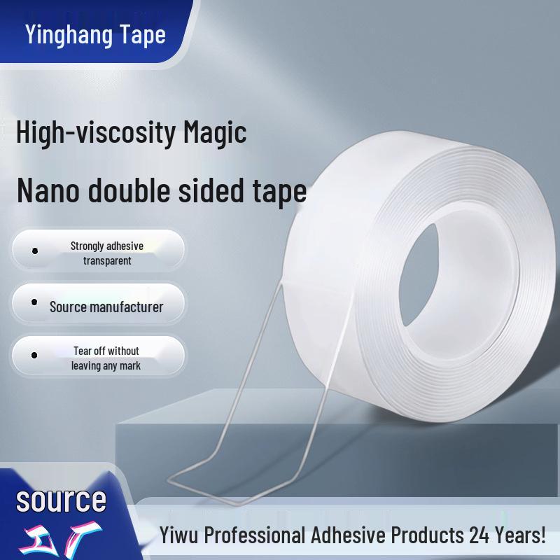 Acrylic Nano Tape: Washable, Seamless, Double-Sided, High Viscosity, Waterproof Adhesive.