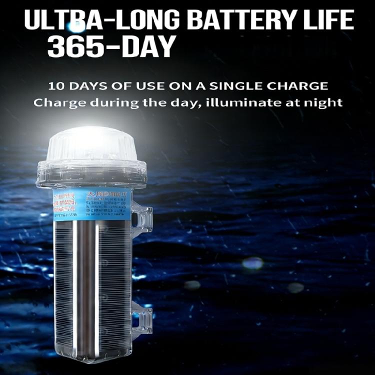 Energy Efficient LED Navigation Light Solar Charged IP67 Protected ABS for Boats & Buoys Night Visibility Enhancement