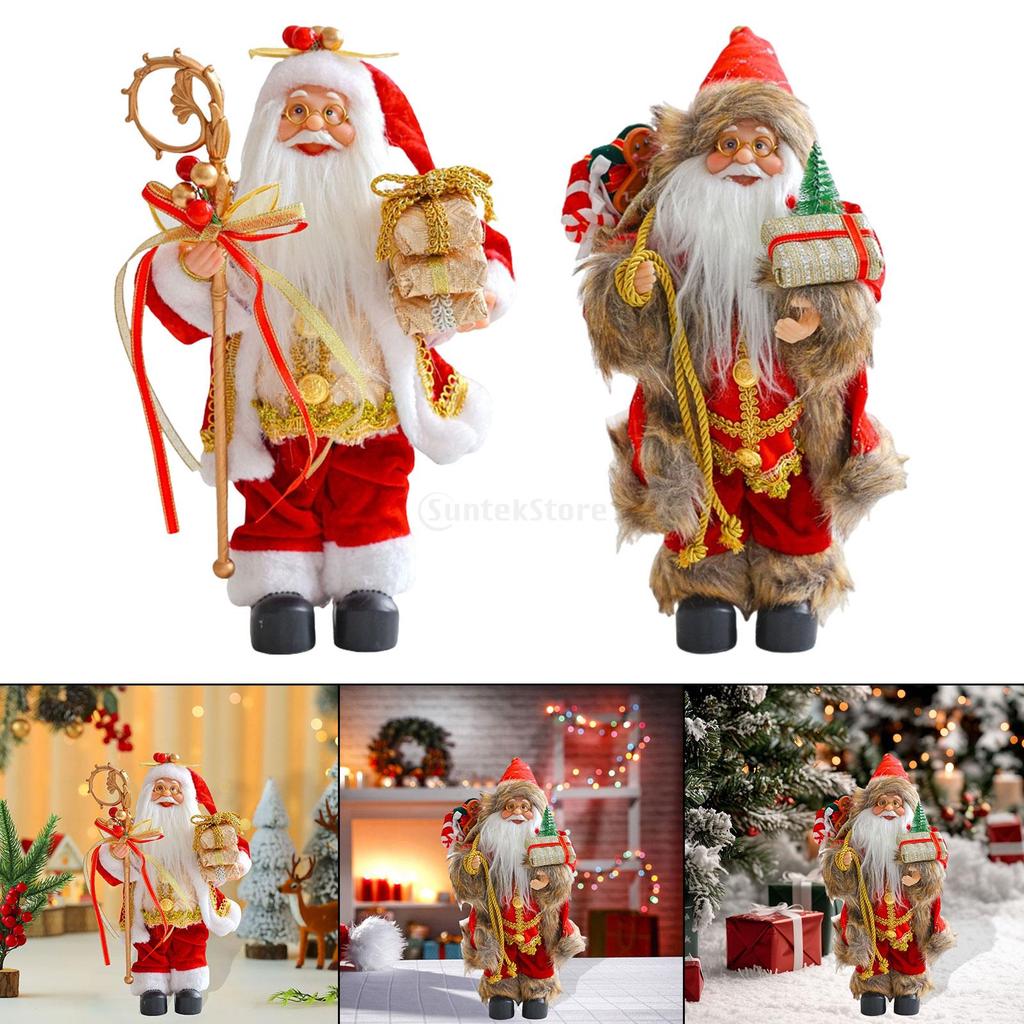 Weihnachtsmann Figur Schreibtisch Dekoration für Festival Büro Innen Santa Kuscheltier Feiertags Fenster Dekoration