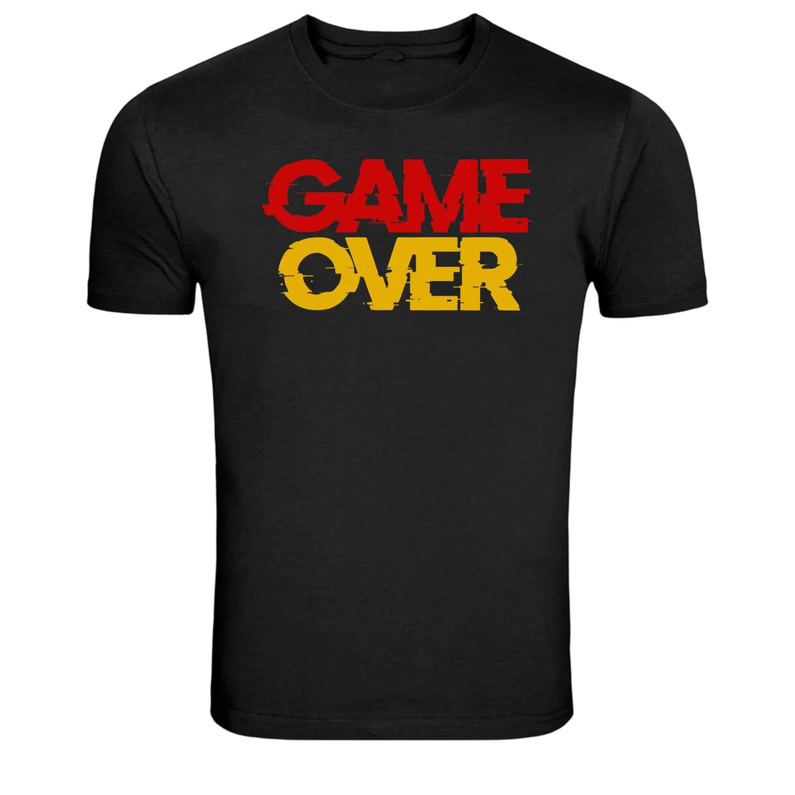 Game Over Retro Gamer Typography Graphic T-Shirt XXXXL
