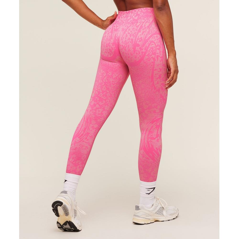 Gymshark Adapt Animal X Whitney Leggings Electric Pink    Sorbet Yellow B6b2k Kdgt