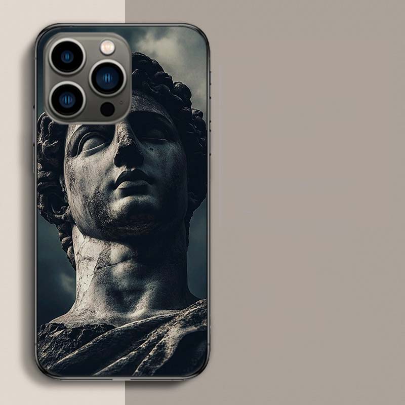 Carving Victory Posture Disaster Phone Case For Iphone 17 Air 15 Pro 14 Plus 16 Pro Max 17E 16E 12 13 Mini 11 Cover Cute Fundas