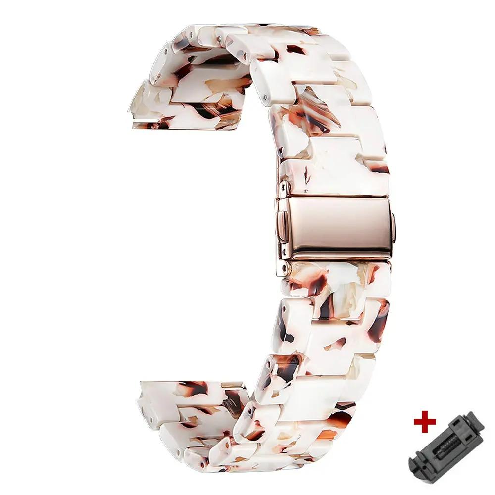 Resin Transparent Band For Huawei Watch GT5/4 GT3/5pro 46mm For Samsung Galaxy Watch 6 3 45mm Gear S3 Lady Strap for Seiko 22mm