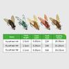 Kit 10 Mosche da Pesca a Mosca Esche in Gomma per Pesca a Mosca Esche Realistiche in Plastica Morbida Ami con Ardiglione Per Persico Trota Salmone