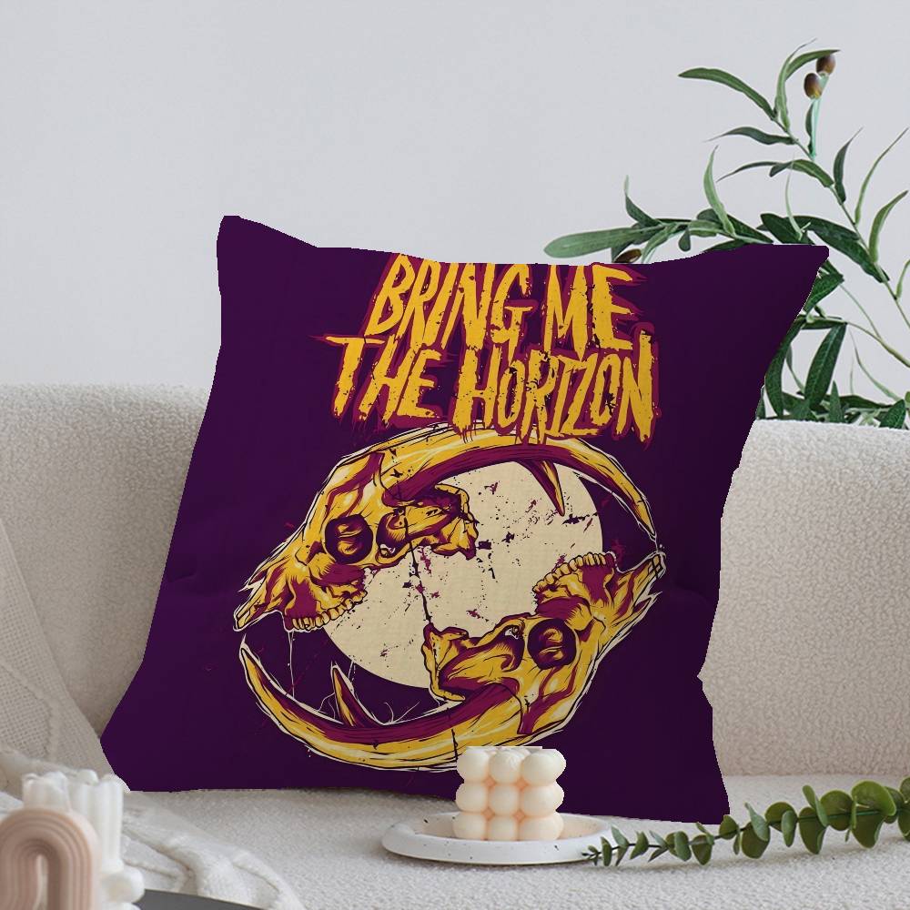 B-Bring Me The H-Horizon Pillow Cover For Bedroom Room And Living Room Sofa Decorative Cushion Cover