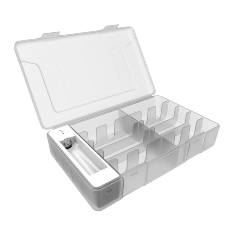 

Battery Organizers Case For Double/Trible A Batteries Storage Box With Tester Function, Large Capacity Clear Storage Box 1
