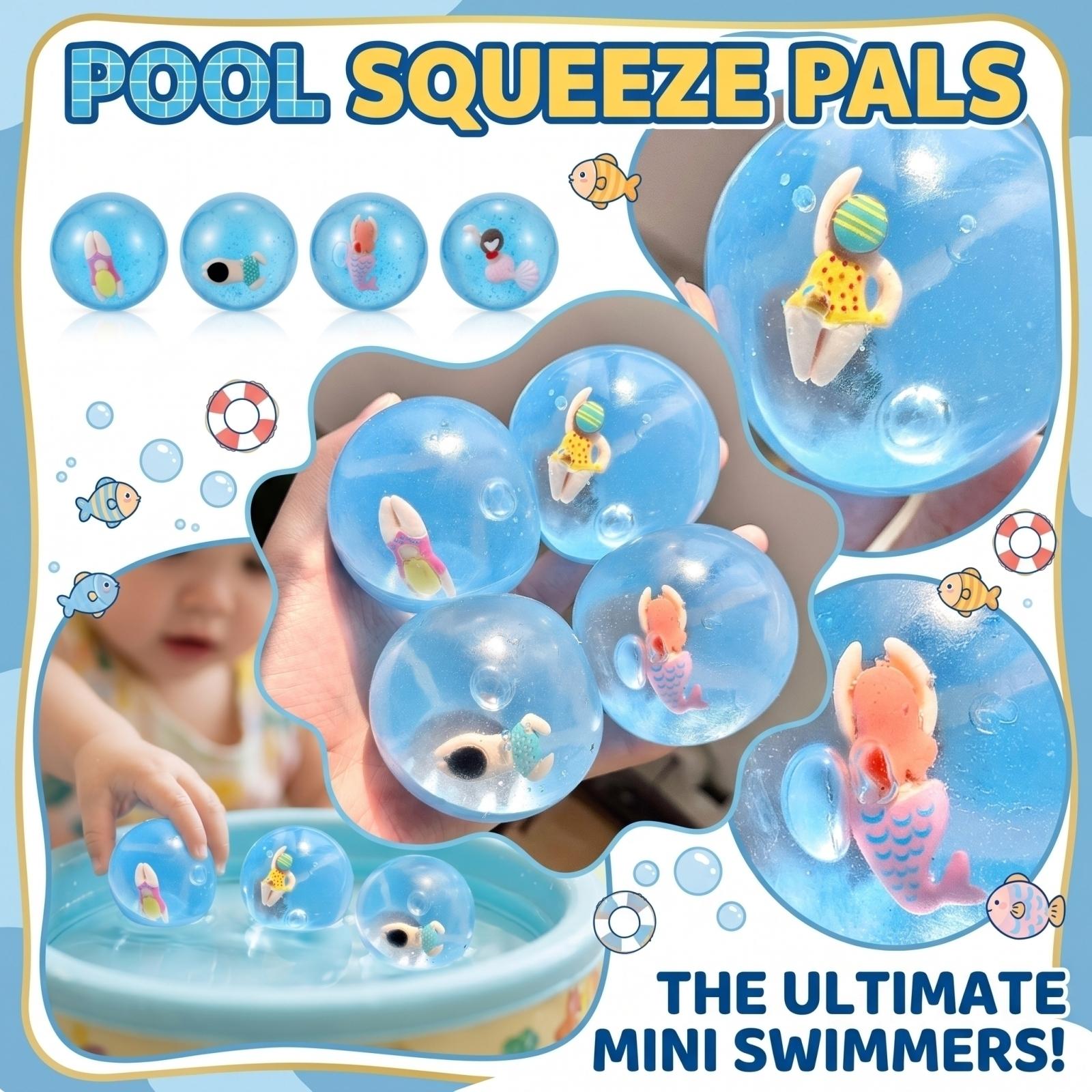 

Circular Swimming Pool, Squeezing Small Figures Randomly One Size