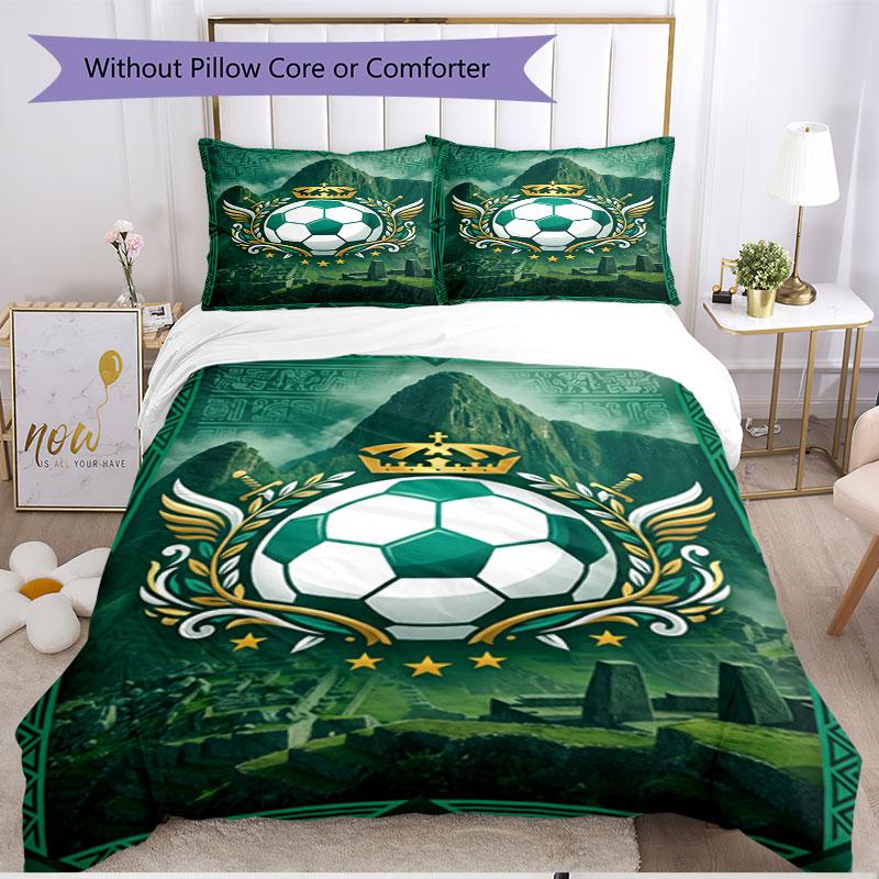 3pcs Duvet Cover Set (1*Duvet Cover + 2*Pillowcase, Without Core), Club Santos Laguna Print Soft All‑Season Bedding Set, Home Bedroom Decor Gift
