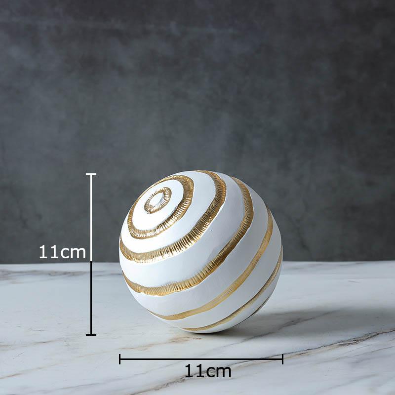 Golden Texture Ball Geometric Crafts Desk Decoration Minimalist Geometric Sculpture Abstract Artwork Room Aesthetics Decor