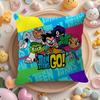 T-Teen T-Titans Go Kissenbezug Natürlicher Leinen Bio-Stoff Doppelseitiger Druck Sofa Heimdekoration Geschenk Kissenhülle