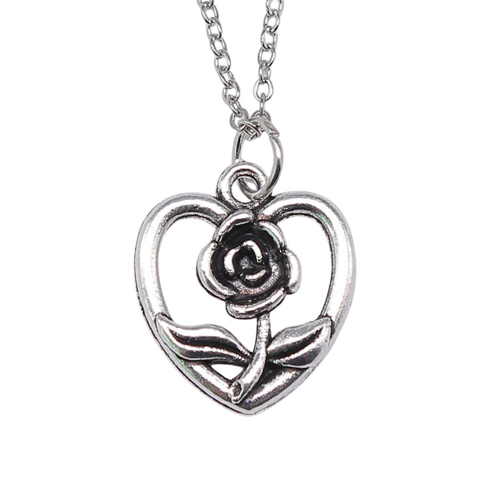 Tree Of Life Pendant Heart Necklace Nature Love Symbol Jewelry 40cm Short Chain