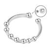 Damen Angstring Klappert Edelstahl Dekompressionsring Fidget Perlenring