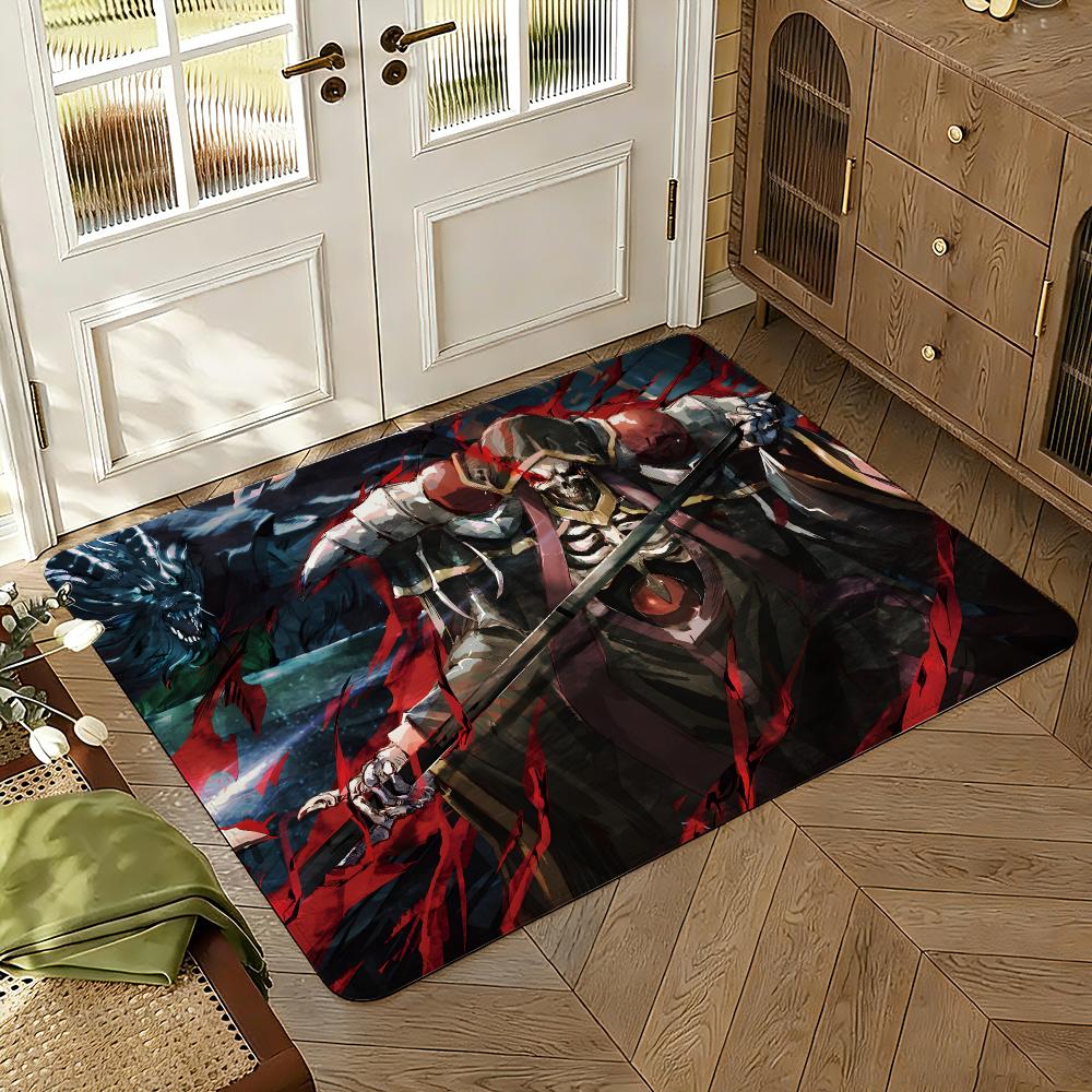 Anime O-Overlords A-Albedo Floor Mat Soft Thickened Absorbent Non-Slip Bedroom Living Room Door Mat Home Decor Flannel Rugs