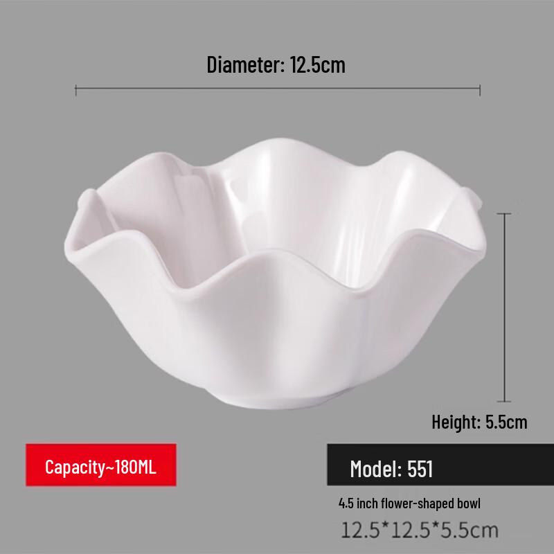 Yangge QLQ Minimalist Melamine Petal Bowls
