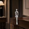 Resin Seated Human Figurine Minimalist for Art Lovers