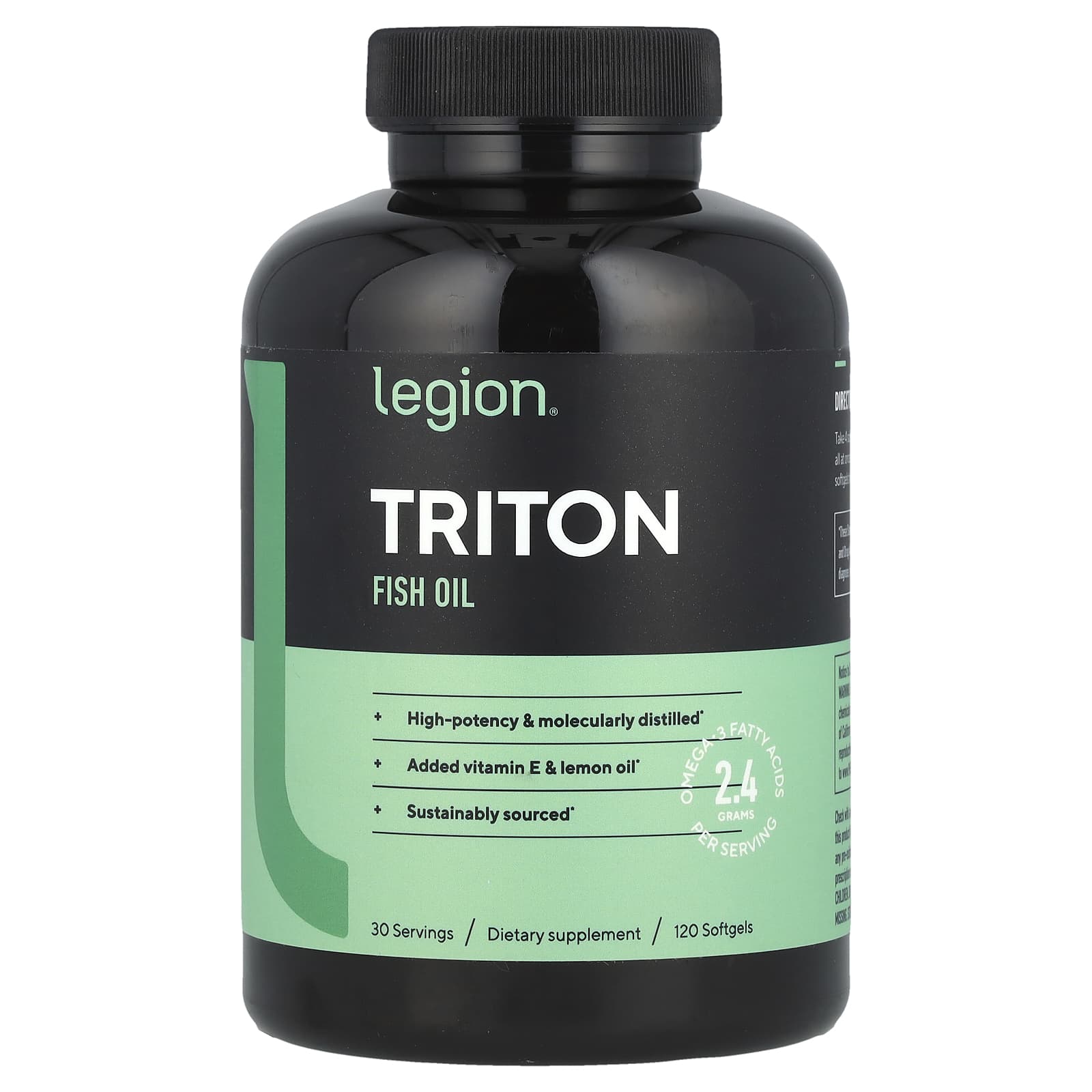 

Legion Athletics, Triton Fish Oil, 120 Softgels