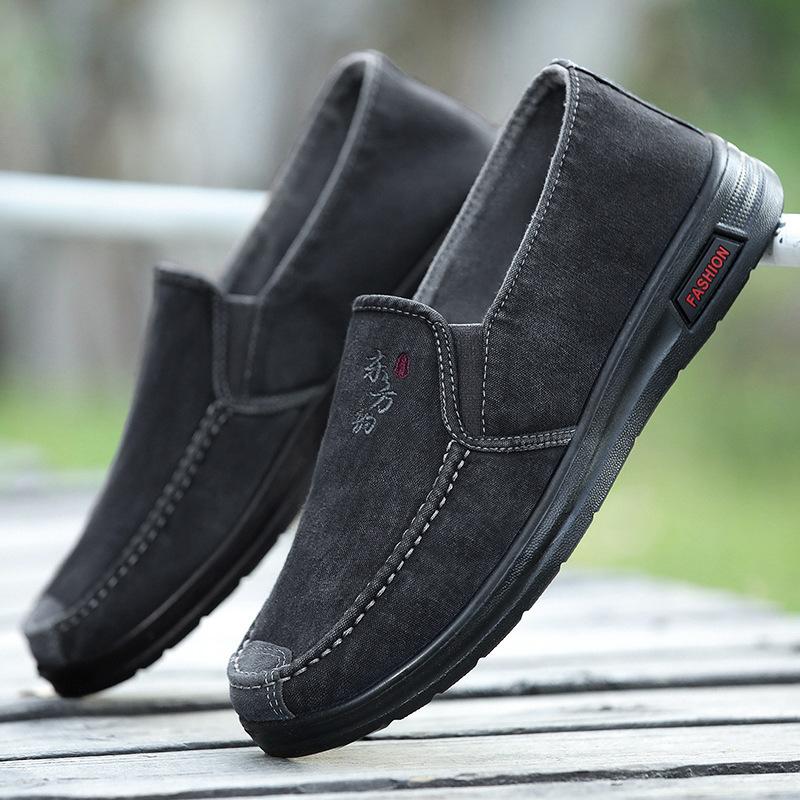 

Shoes Men s New Men s Shoes Breathable Slip-on Peas Shoes Soft Bottom Casual Shoes Trendy Men s Canvas Shoes