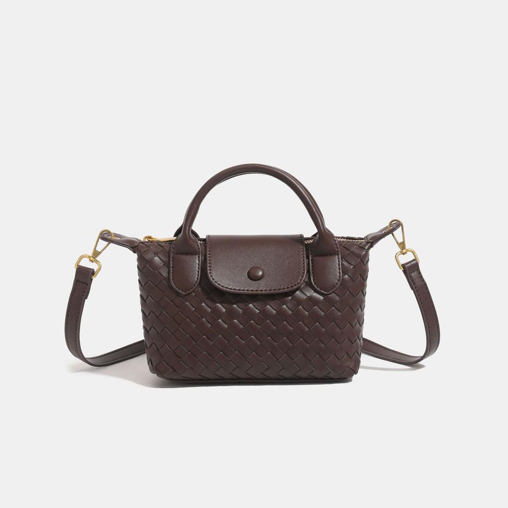 New Woven Dumpling Bag Texture Popular Portable Bucket Bag High Sense Fashion Versatile Shoulder Messenger Bag