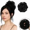 Extensions de chignon désordonné Cerrito - Accessoires pour cheveux pour femme, Chignon Juda bouclé ondulé avec élastique, Fabricant de donuts artificiels, Styl