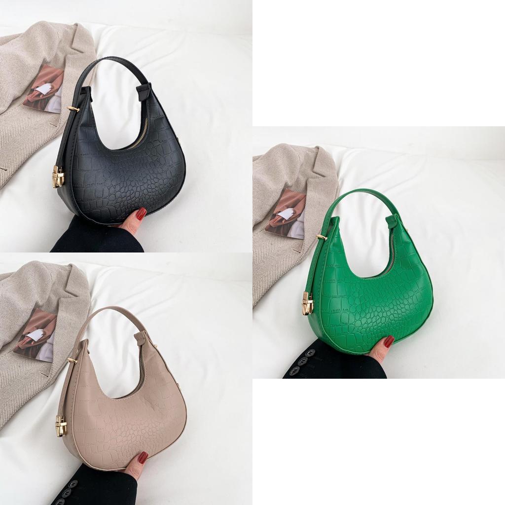 Stylish Casual Shoulder Bag Women 2023 Spring New Minimalist Crescent Bag Street Fashion Small Square Bag