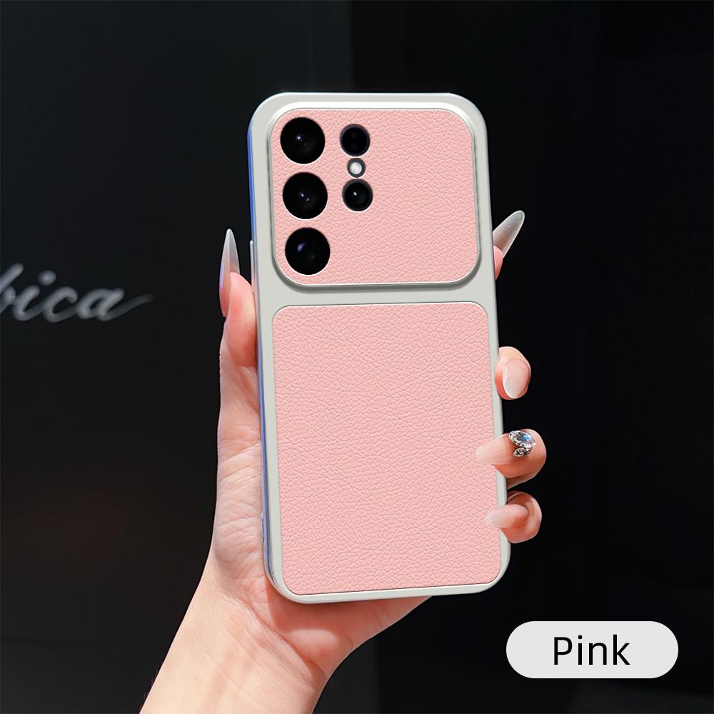 For Samsung Galaxy S22 Ultra Case S21Ultra Cover Leather Case Luxury Lens Protection Phone Case Protect Matte leather Back Cover