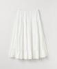 Selliteiljeu Lace Shirring Long Skirt_White