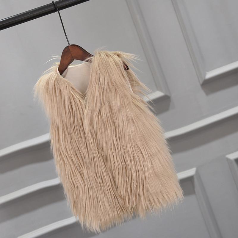 New children's autumn and winter new imitation fur vest coat imitation fox fur children's fur coat girls' clothing