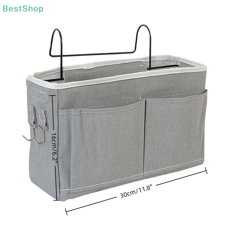 Bedside Hanging Bag Cotton And Linen Hanging Storage Basket With Hook,Dormitory Storage Bag Stand Save Space