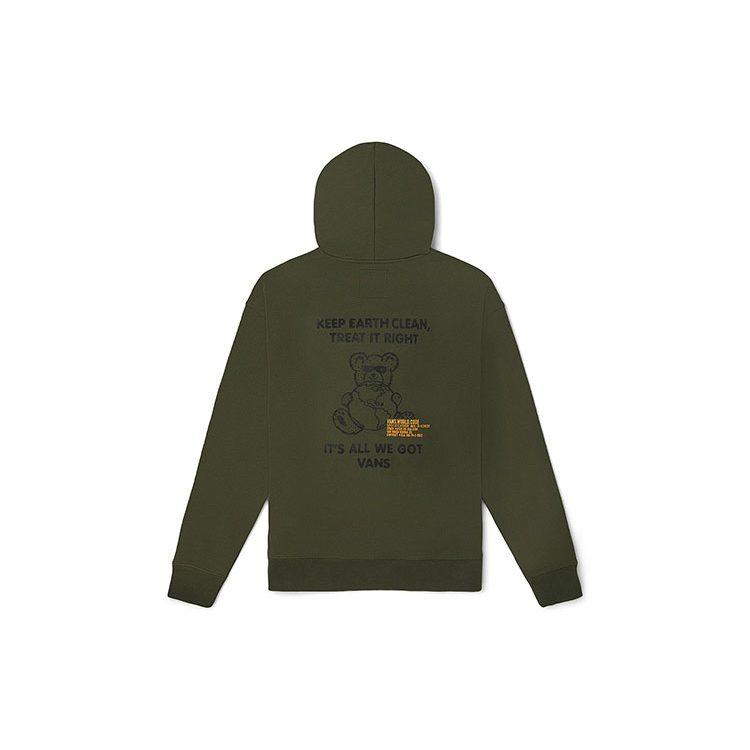 Vans Sweatshirts Unisex Green Hooded Moderate Regular VN0A54O3KCZ