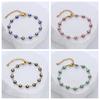 Multi Color Drip Oil Evil Eye Bracelets for Women Dopamine Stainless Steel Charm Bracelet Luxury Jewelry Friends Gift