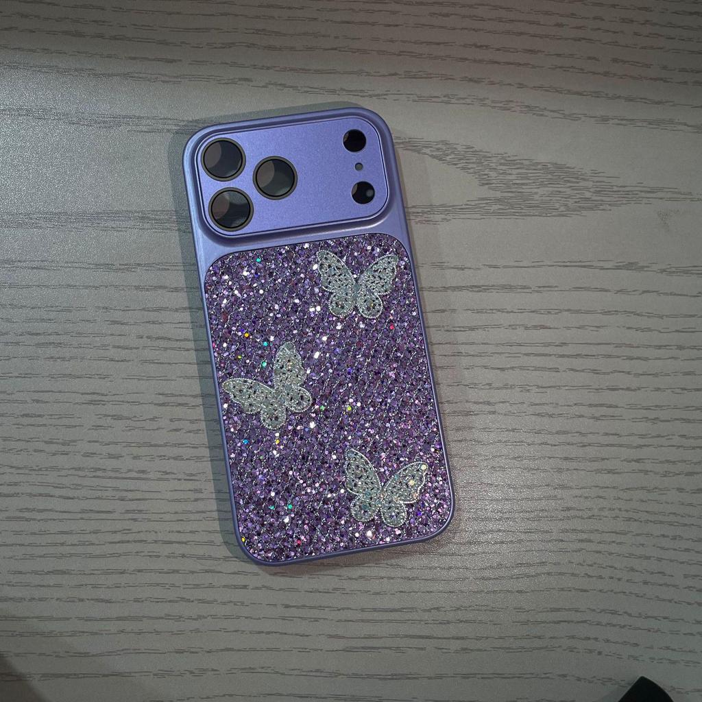 Korean Style High-End Sparkly Bow Case for iPhone 17 Pro Max and Apple 16 & 15 Models.