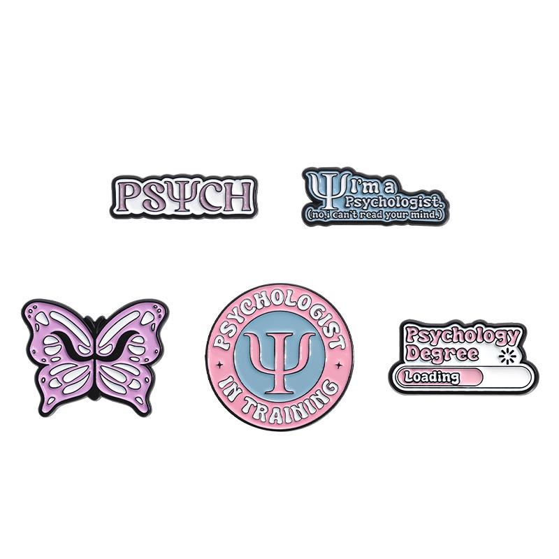 And Whimsical Fun Pink Cartoon Butterfly Brooch Trendy Alloy Pin Unique Gift Idea