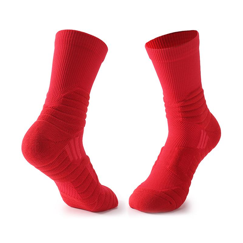 Elite Performance Mid-Calf Basketball Socks for Men & Women – Wear-Resistant, Terry Bottom, Ideal for Running and Sports