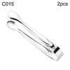 2pcs Stainless Steel Coffee Sugar Tongs BBQ Grill Tongs Kitchen Tools