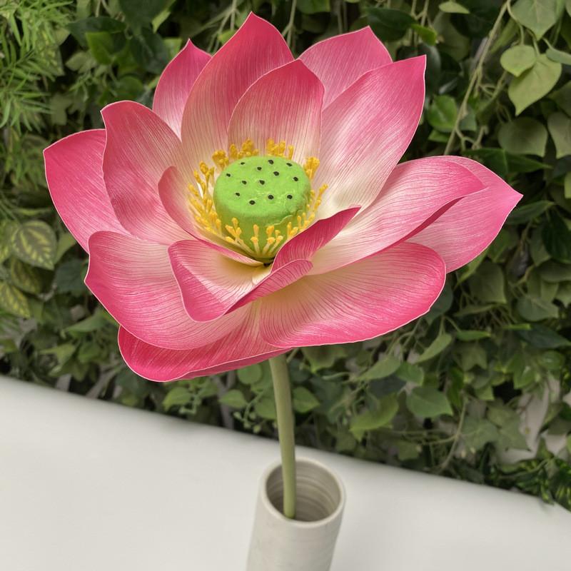 Artificial Lotus Flower Decor With Soft Silicone For Home Water Pool Waterfall Scene