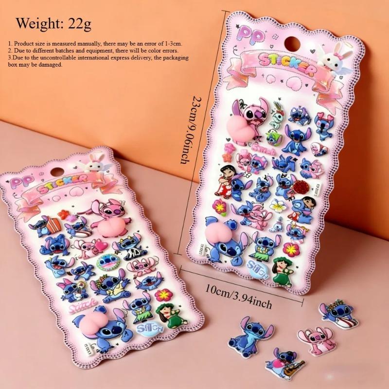 

Stitch Soft Pinched Happy Buttocks 3D Bubble Sticker for Kids Phone Case Decoration Fun Stress Relief Toy