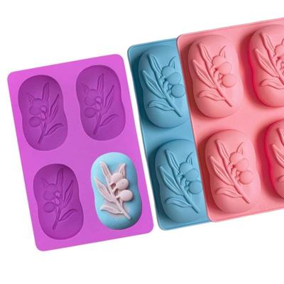 Ovale Olivenbaumform Silikonform für DIY Formen Kuchenform Seifengelee Formenbauer Bastelbedarf