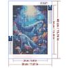5d DIY Diamond Painting Cross Stitch Whale Diamond Embroidery Underwater World Mosaic Full Round Drill Home Decor